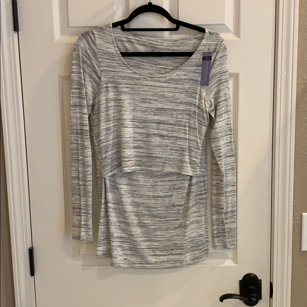 Long sleeve nursing top